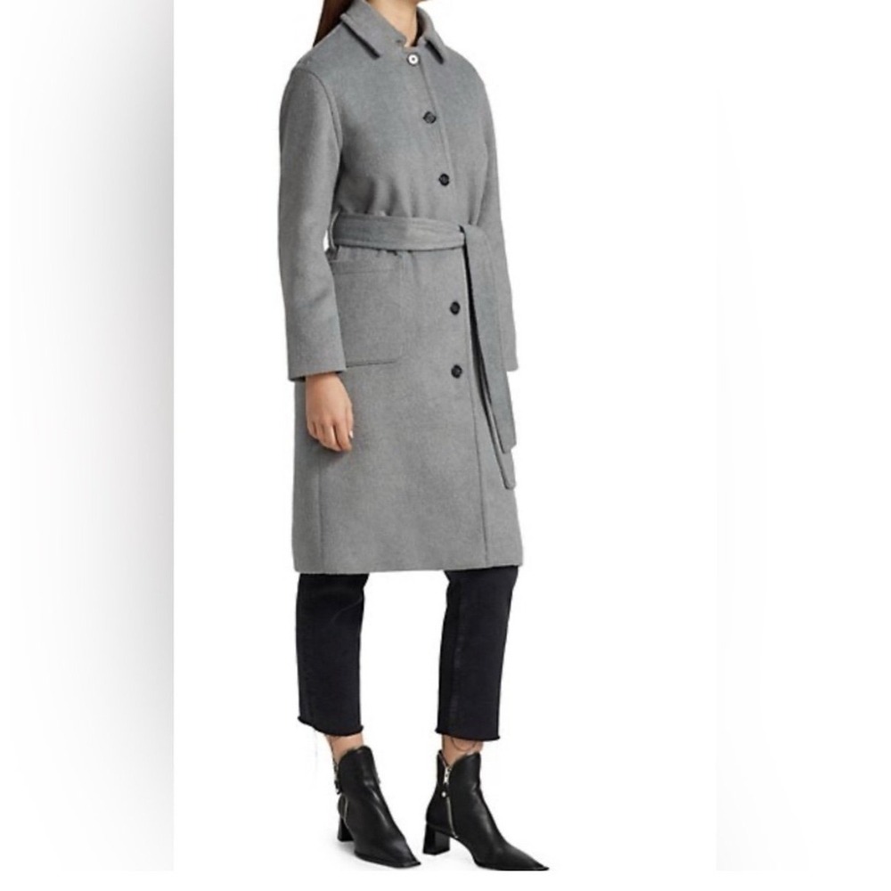 Rails Nadine wool coat gray small old money classic preppy minimalist button ip